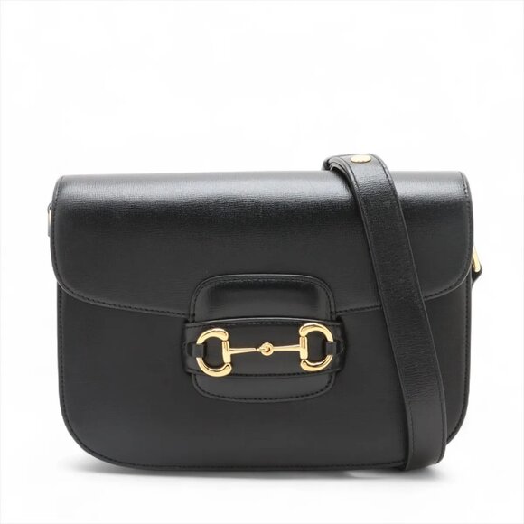 Gucci Horsebit Leather Shoulder bag Black 602204 - Picture 1 of 15